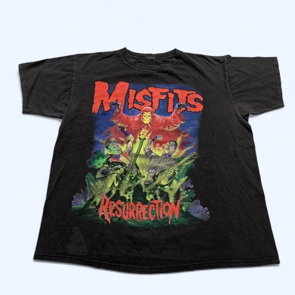 Vintage 1996 Misfits Resurrection Tour Tee – Repka Art, 20 Years of Terror